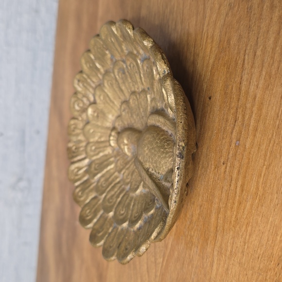 Vintage Brass Peacock Trinket Dish - Picture 3 of 4